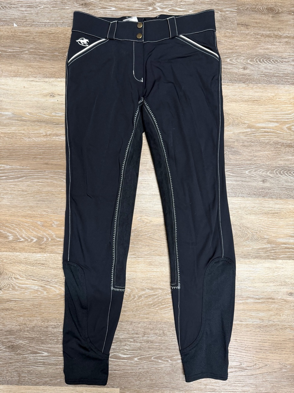 Piper by Smartpak Women’s Full Suede Black Equestrian Riding Breeches Sz 28L
